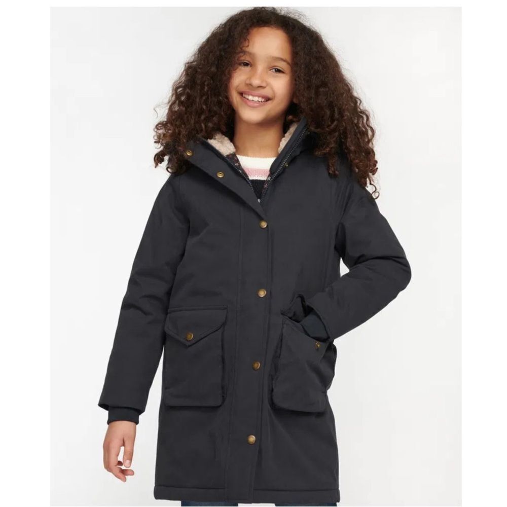 Barbour Girls Waterproof Hooded Jacket size M
